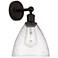 Edison Bristol Glass 8" Oil Rubbed Bronze Sconce w/ Seedy Shade