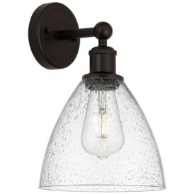 Edison Bristol Glass 8" Oil Rubbed Bronze Sconce w/ Seedy Shade Edison Bristol Glass 8" Oil Rubbed Bronze Sconce w/ Seedy Shade
