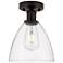 Edison Bristol Glass 8" Semi-Flush Mount - Oil Rubbed Bronze - Clear