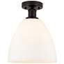 Edison Bristol Glass  9" Semi-Flush Mount - Oil Rubbed Bronze - Matte