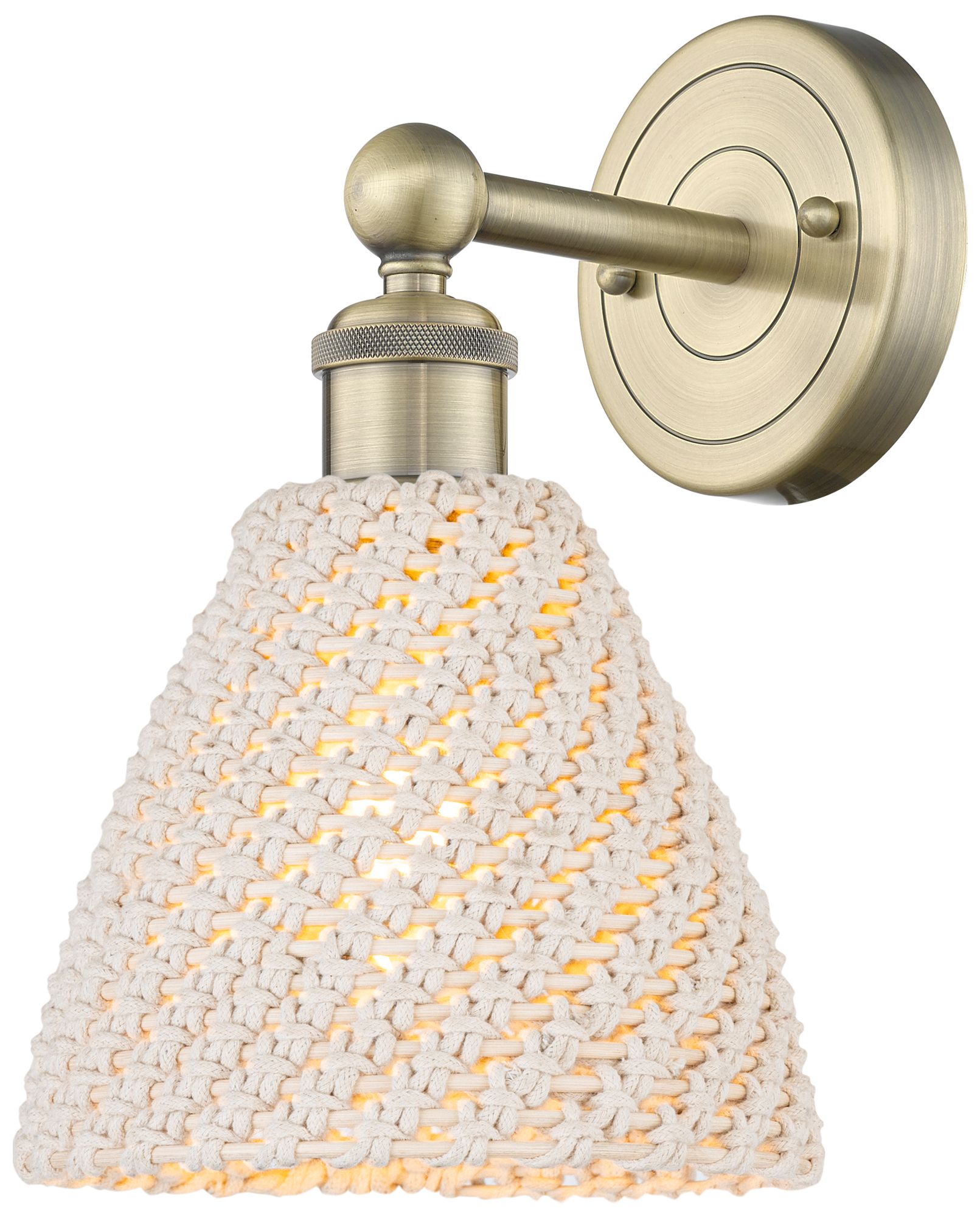 Edison Bristol Natural 12" High Antique Brass Sconce With