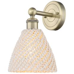 Edison Bristol Natural 12" High Antique Brass Sconce With