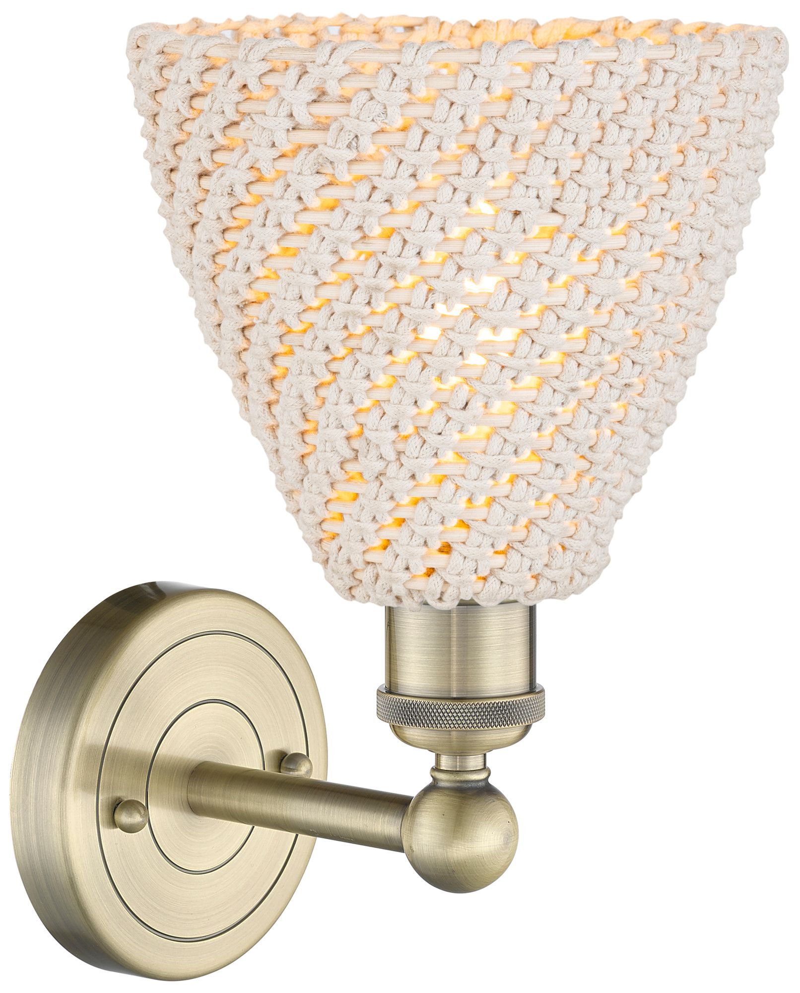 Image 2 Edison Bristol Natural 12" High Antique Brass Sconce With more views