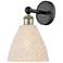 Edison Bristol Natural 12" High Black Antique Brass Sconce With