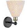 2_Edison Bristol Natural 12" High Black Antique Brass Sconce With more views