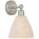 Edison Bristol Natural 12" High Brushed Satin Nickel Sconce With