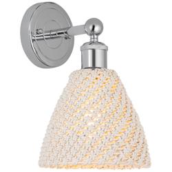 Edison Bristol Natural 12" High Polished Chrome Sconce With