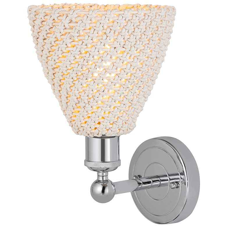 Image 2 Edison Bristol Natural 12" High Polished Chrome Sconce With more views
