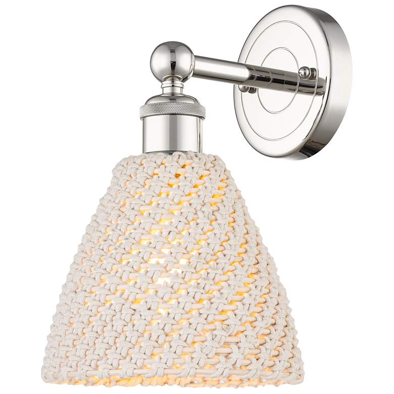 Image 1 Edison Bristol Natural 12" High Polished Nickel Sconce With