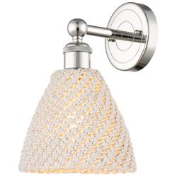Edison Bristol Natural 12" High Polished Nickel Sconce With