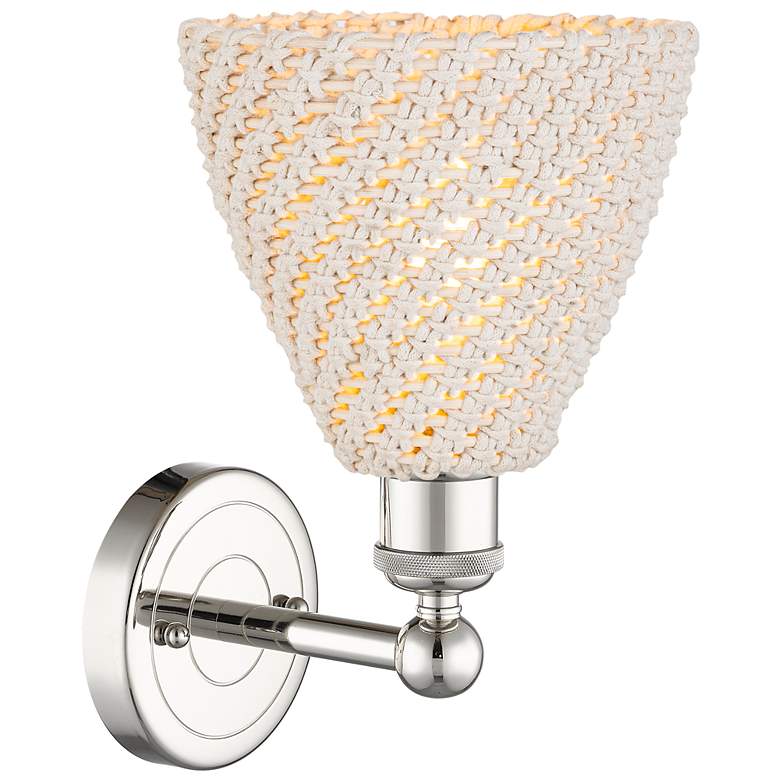 Image 2 Edison Bristol Natural 12" High Polished Nickel Sconce With more views