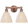 1_Edison Bristol Natural 17" Wide 2 Light Antique Copper Vanity Light