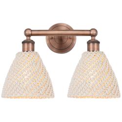Edison Bristol Natural 17" Wide 2 Light Antique Copper Vanity Light