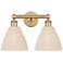 Edison Bristol Natural 17" Wide 2 Light Brushed Brass Vanity Light