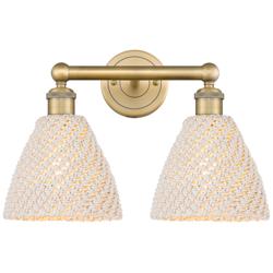 Edison Bristol Natural 17" Wide 2 Light Brushed Brass Vanity Light