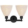 2_Edison Bristol Natural 17" Wide 2 Light Matte Black Vanity Light With more views