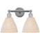 Edison Bristol Natural 17" Wide 2 Light Polished Chrome Vanity Light