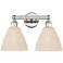 Edison Bristol Natural 17" Wide 2 Light Polished Nickel Vanity Light
