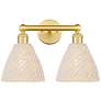 1_Edison Bristol Natural 17" Wide 2 Light Satin Gold Vanity Light With