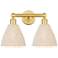 Edison Bristol Natural 17" Wide 2 Light Satin Gold Vanity Light With