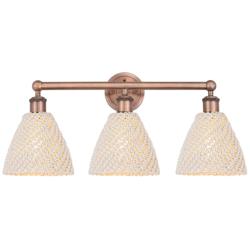 Edison Bristol Natural 26" Wide 3 Light Antique Copper Vanity Light