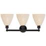2_Edison Bristol Natural 26" Wide 3 Light Matte Black Vanity Light With more views