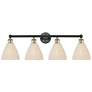 1_Edison Bristol Natural 35"W 4 Light Black Antique Brass Vanity Light