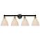 Edison Bristol Natural 35"W 4 Light Black Antique Brass Vanity Light