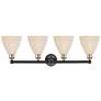 2_Edison Bristol Natural 35"W 4 Light Black Antique Brass Vanity Light more views