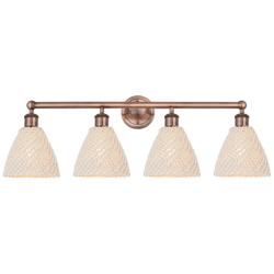 Edison Bristol Natural 35" Wide 4 Light Antique Copper Vanity Light