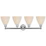 2_Edison Bristol Natural 35" Wide 4 Light Polished Chrome Vanity Light more views