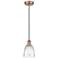Edison Brookfield 6" Antique Copper Cord Hung Mini Pendant w/ Clear Sh