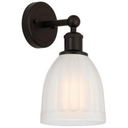 Edison Brookfield 6" Oil Rubbed Bronze Sconce w/ White Shade