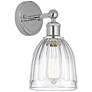 1_Edison Brookfield 6" Polished Chrome Sconce w/ Clear Shade