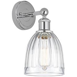 Edison Brookfield 6" Polished Chrome Sconce w/ Clear Shade
