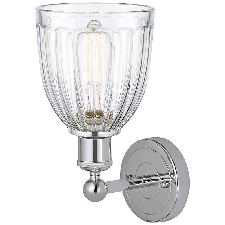Image 3 Edison Brookfield 6" Polished Chrome Sconce w/ Clear Shade more views