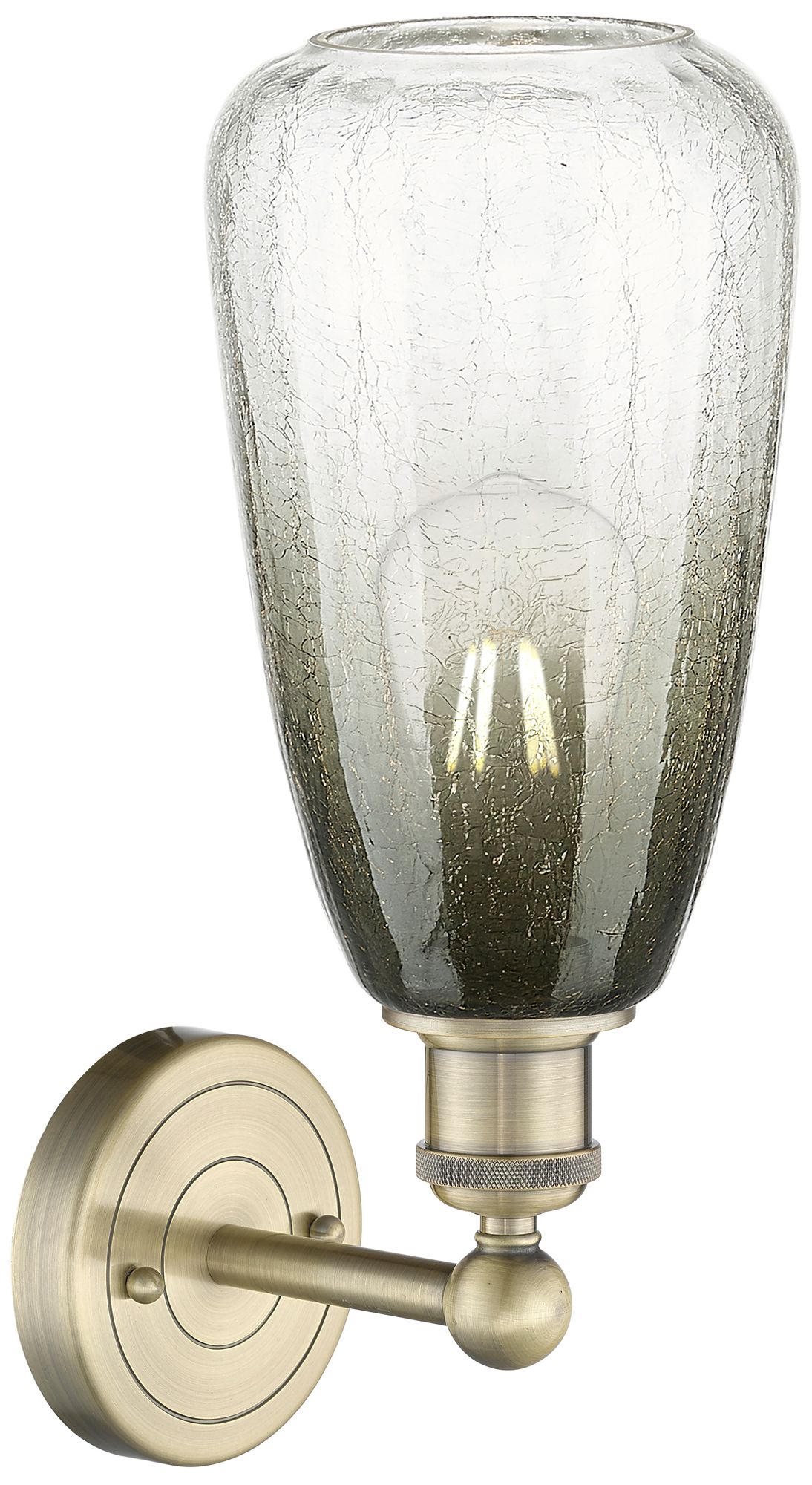 Image 2 Edison Brookhaven Almond 15"H Antique Brass Sconce With Slate Shade more views