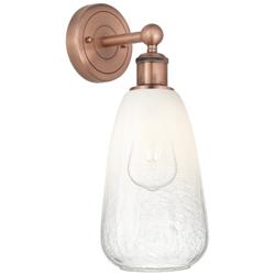 Edison Brookhaven Almond 15"H Antique Copper Sconce With Opal Shade