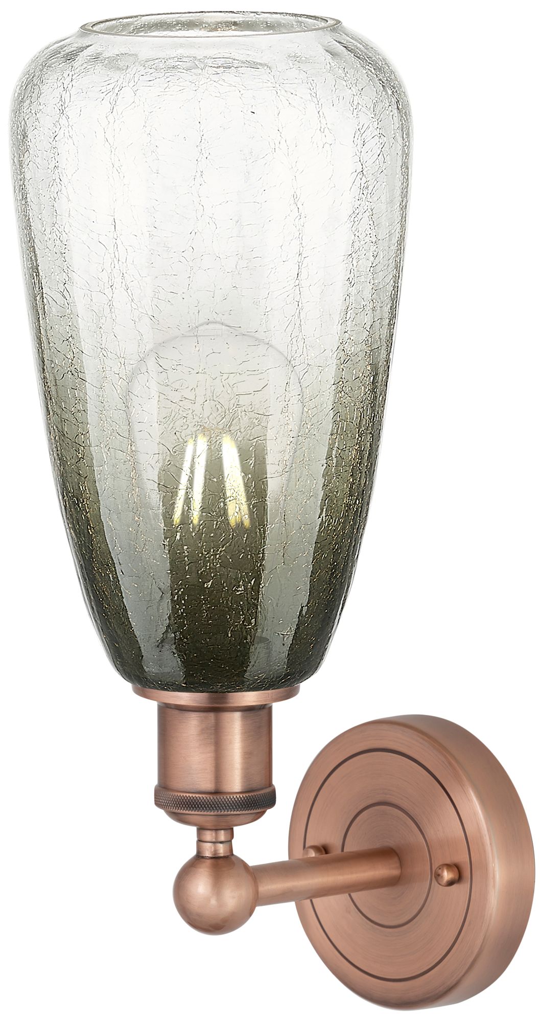 Image 2 Edison Brookhaven Almond 15"H Antique Copper Sconce With Slate Shade more views