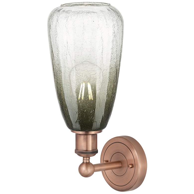 Image 2 Edison Brookhaven Almond 15"H Antique Copper Sconce With Slate Shade more views