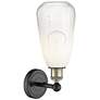 2_Edison Brookhaven Almond 15"H Black And Brass Sconce With Opal Shade more views