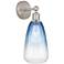 Edison Brookhaven Almond 15"H Brushed Nickel Sconce w/ Sapphire Shade