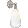 Edison Brookhaven Almond 15"H Brushed Nickel Sconce With Opal Shade