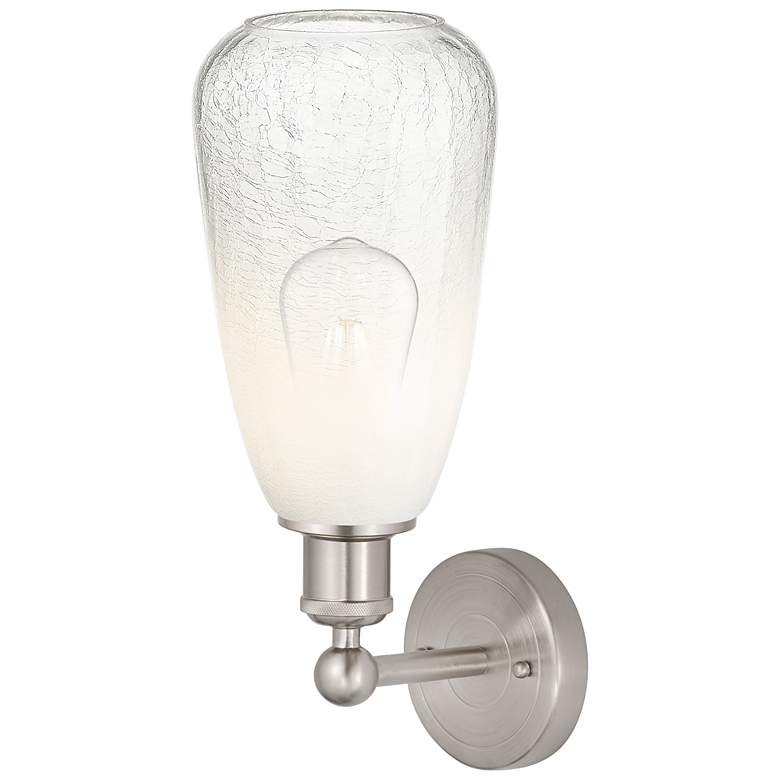 Image 2 Edison Brookhaven Almond 15"H Brushed Nickel Sconce With Opal Shade more views