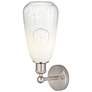 Edison Brookhaven Almond 15"H Brushed Nickel Sconce With Opal Shade