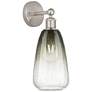 Edison Brookhaven Almond 15"H Brushed Nickel Sconce With Slate Shade