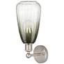 Edison Brookhaven Almond 15"H Brushed Nickel Sconce With Slate Shade
