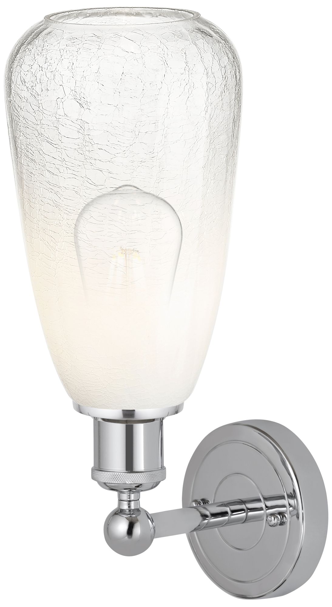 Image 2 Edison Brookhaven Almond 15"H Polished Chrome Sconce With Opal Shade more views