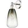 Edison Brookhaven Almond 15"H Polished Nickel Sconce With Slate Shade