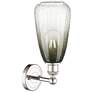 Edison Brookhaven Almond 15"H Polished Nickel Sconce With Slate Shade